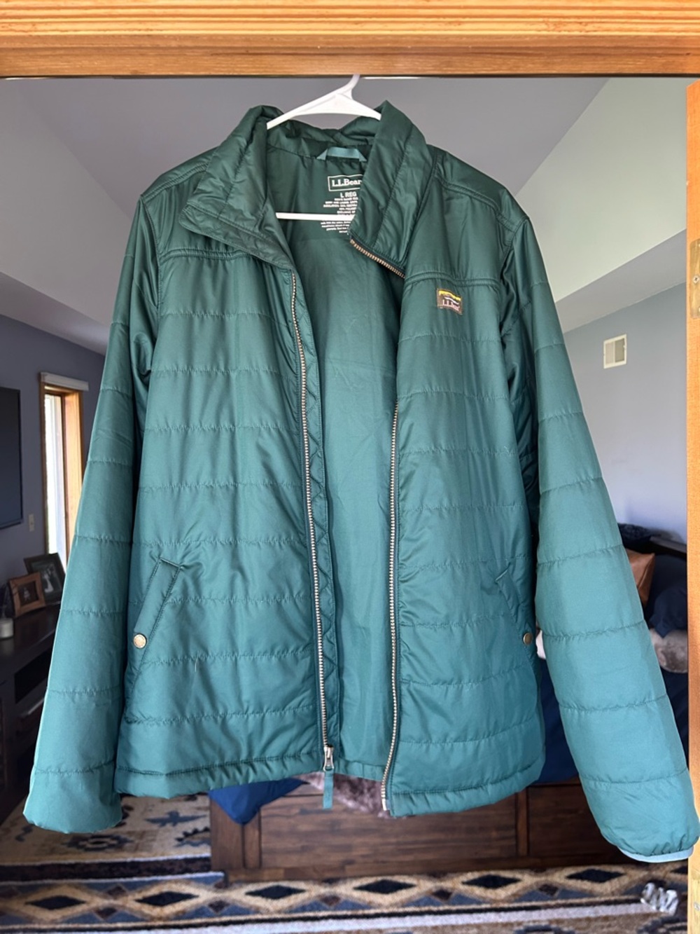 L.L. Bean Men's Quilted Jacket in Dark Teal